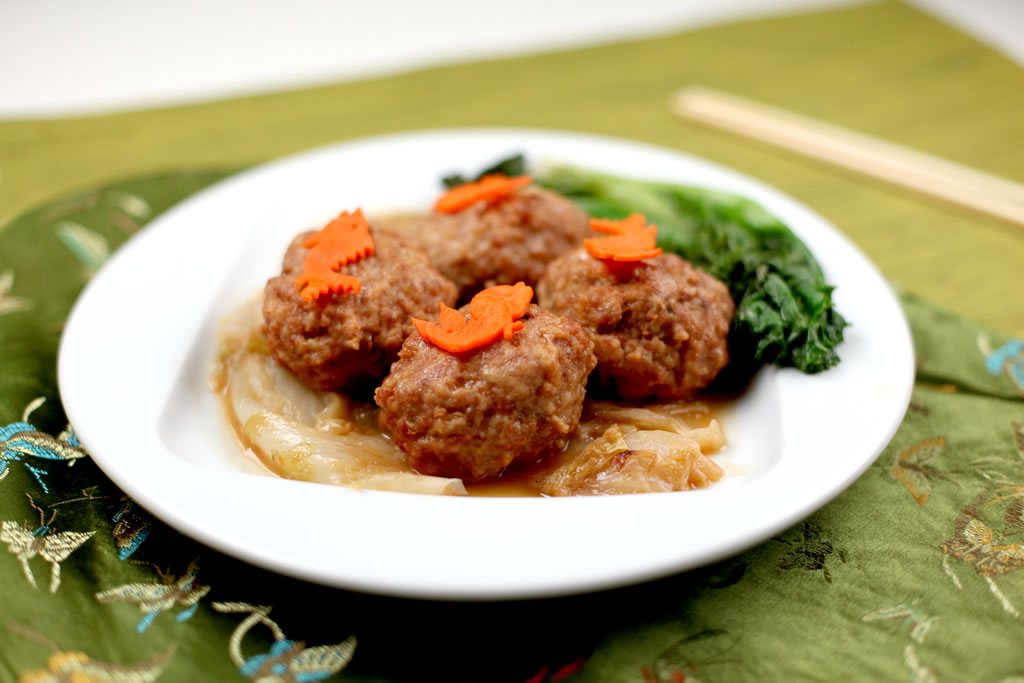 knorr-bok-choi-ground pork shanghai lions-head-meatball