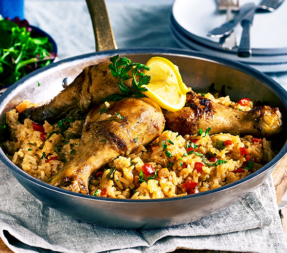 Halal Rice and Chicken One Pot