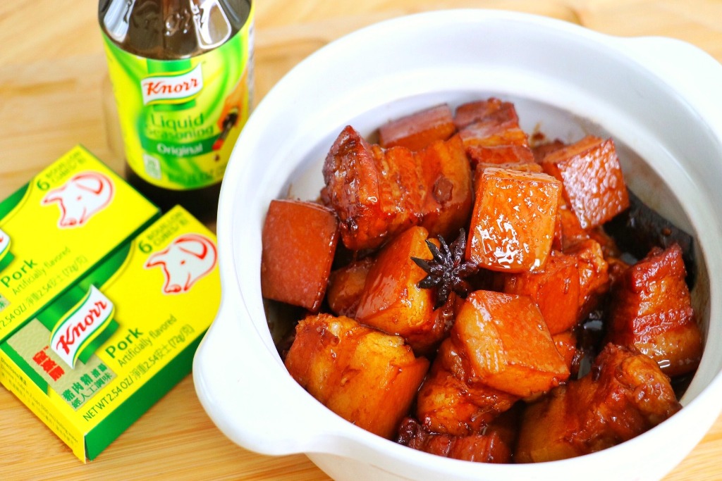 Poitrine de porc rouge braisée