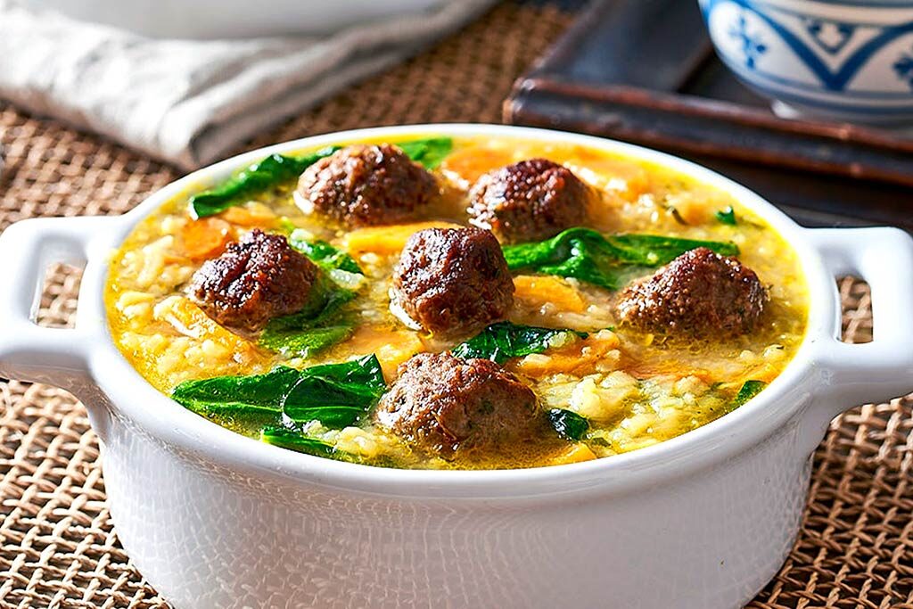 Soupe aux Boulettes de Boeuf et Légumes Halal