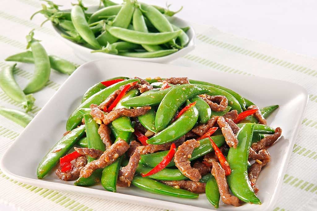 香辣牛柳炒甜豌豆 香辣牛柳炒甜豌豆