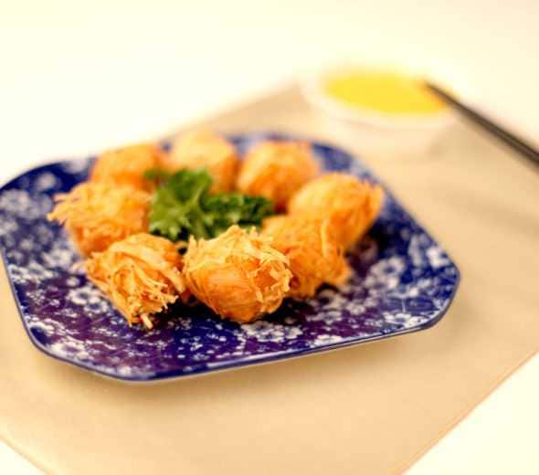 Chinese Cheesy Fried Shrimp Balls