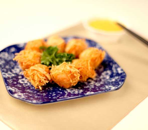 Chinese Cheesy Fried Shrimp Balls