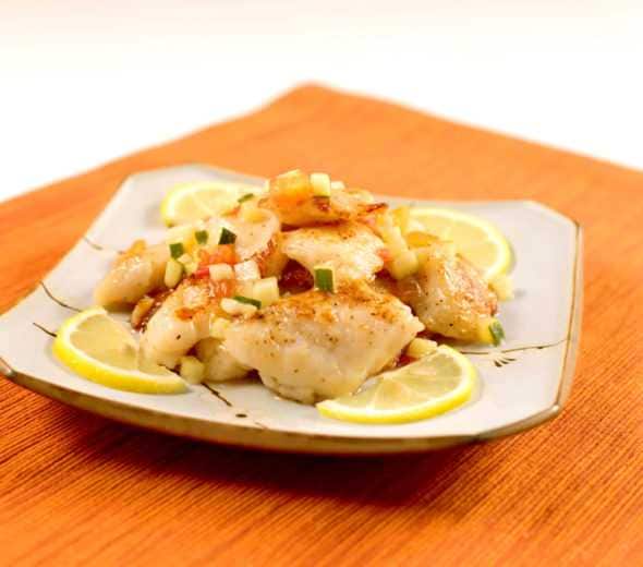 Fresh Sautéed Flounder with a Citrus Twist knorr-seafood-flounder-fish-flounder-fish-fillet with lemon-sauce-590x520
