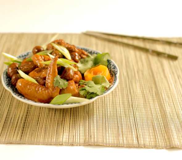 Chinese Chicken with Chestnuts knorr-snack-whole-chicken-braised chicken with chestnuts 590x520