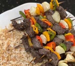 Halal Oven Broiled Beef Kabob by @yourlebanon